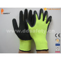 Black Latex Coated Work Glove, Crinkle Finished (DNL414)